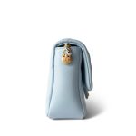 21K My Perfect Bag Light Blue Caviar Quilted Aged Gold Hardware - Image 4