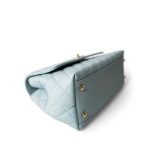 22P Light Blue Caviar Quilted Coco Handle Medium (Old Small) Light Gold Hardware - Image 8