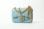 22P Light Blue Mini Square Enamel Lambskin pending CC  AGHW - Image 3