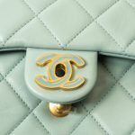 22P Light Blue Mini Square Enamel Lambskin pending CC  AGHW - Image 11