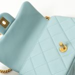 22P Light Blue Mini Square Enamel Lambskin pending CC  AGHW - Image 9