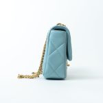 22P Light Blue Mini Square Enamel Lambskin pending CC  AGHW - Image 5