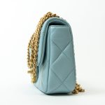 22P Light Blue Mini Square Enamel Lambskin pending CC  AGHW - Image 13