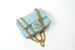 22P Light Blue Mini Square Enamel Lambskin pending CC  AGHW - Image 14