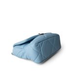 22S Light Blue Lambskin Quilted 19 Flap Small MHW - Image 3
