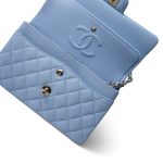 23P Light Blue Classic Flap Small Light Gold Hardware - Image 10