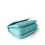 24C Tiffany Blue Lambskin Quilted Mini Trendy CC Light Gold Hardware - Image 9
