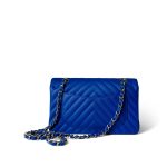Blue Caviar Chevron Classic Flap Small Light Gold Hardware - Image 3