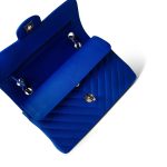 Blue Caviar Chevron Classic Flap Small Light Gold Hardware - Image 11