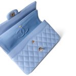 21C Sky Blue Lambskin Quilted Classic Flap Light Gold Hardware - Image 2