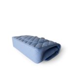 21C Sky Blue Lambskin Quilted Classic Flap Light Gold Hardware - Image 8