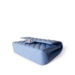 21C Sky Blue Lambskin Quilted Classic Flap Light Gold Hardware - Image 11