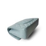 18C Pearly Light Blue Caviar Quilted Classic Flap Medium Antique Gold Hardware - Image 11