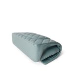 18C Pearly Light Blue Caviar Quilted Classic Flap Medium Antique Gold Hardware - Image 10