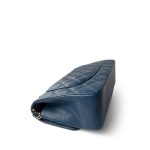 Dark Blue Caviar Quilted Jumbo Classic Flap Light Gold Hardware - Image 4