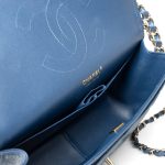 Dark Blue Caviar Quilted Jumbo Classic Flap Light Gold Hardware - Image 8