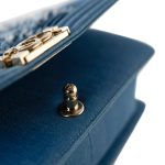 Denim Pleated Old Medium Light Blue Boy Bag - Image 14