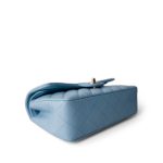 22S Light Blue Caviar Quilted Classic Flap Small Light Gold Hardware - Image 4