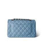 22S Light Blue Caviar Quilted Classic Flap Small Light Gold Hardware - Image 7