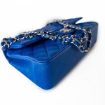 Royal Blue Lambskin Quilted Classic Flap Medium Silver Hardware - Image 2