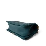 18B Dark Turquoise Caviar Quilted Boy Bag Old Medium Antique Gold Hardware - Image 11