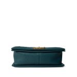 18B Dark Turquoise Caviar Quilted Boy Bag Old Medium Antique Gold Hardware - Image 5