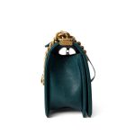 18B Dark Turquoise Caviar Quilted Boy Bag Old Medium Antique Gold Hardware - Image 3