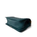 18B Dark Turquoise Caviar Quilted Boy Bag Old Medium Antique Gold Hardware - Image 10