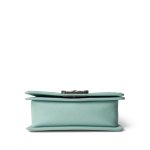 20C Tiffany Blue Caviar Chevron Small Boy Bag Ruthenium Hardware - Image 3