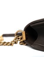 18A Taupe/ Khaki Brown Caviar Quilted Old Medium Boy Bag Antique Gold Hardware - Image 2