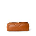 21A Light Brown Lambskin Quilted 19 Flap Small Mixed Hardware - Image 5