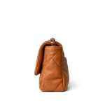 21A Light Brown Lambskin Quilted 19 Flap Small Mixed Hardware - Image 3