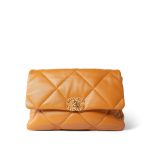 21A Light Brown Lambskin Quilted Medium/Large 19 Flap Mixed Hardware - Image 2