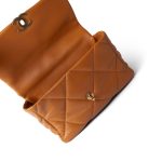 21A Light Brown Lambskin Quilted Medium/Large 19 Flap Mixed Hardware - Image 8