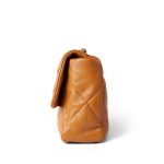 21A Light Brown Lambskin Quilted Medium/Large 19 Flap Mixed Hardware - Image 4
