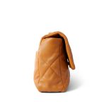 21A Light Brown Lambskin Quilted Medium/Large 19 Flap Mixed Hardware - Image 9