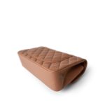 21P Caramel Lambskin Quilted Classic Flap Small Light Gold Hardware - Image 9
