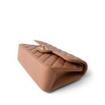 21P Caramel Lambskin Quilted Classic Flap Small Light Gold Hardware - Image 11