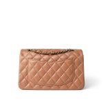 21P Caramel Lambskin Quilted Classic Flap Small Light Gold Hardware - Image 14