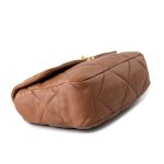 21P Large Caramel Lambskin Quilted 19 Flap Mixed Hardware - Image 9