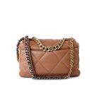 21P Large Caramel Lambskin Quilted 19 Flap Mixed Hardware - Image 12