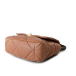 21P Large Caramel Lambskin Quilted 19 Flap Mixed Hardware - Image 14