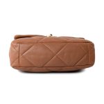 21P Large Caramel Lambskin Quilted 19 Flap Mixed Hardware - Image 15