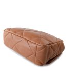 21P Large Caramel Lambskin Quilted 19 Flap Mixed Hardware - Image 17