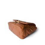 22A Caramel Lambskin Quilted Small 19 Flap Mixed Hardware - Image 4