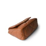 22A Caramel Lambskin Quilted Small 19 Flap Mixed Hardware - Image 10