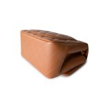 22S Caramel Lambskin Quilted Mini Square Flap Light Gold Hardware - Image 8