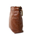 23A Light Brown Calfskin Quilted Mini 22 Bag Antique Gold Hardware - Image 7