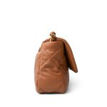 23B Caramel Lambskin Quilted 19 Flap Small Mixed Hardware - Image 4
