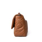 23B Caramel Lambskin Quilted 19 Flap Small Mixed Hardware - Image 6
